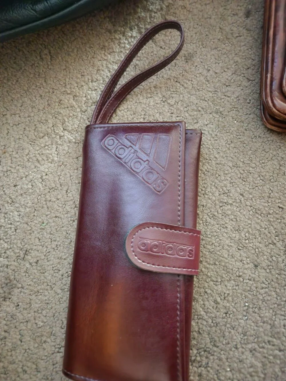 Vintage Adidas Leather Wristlet